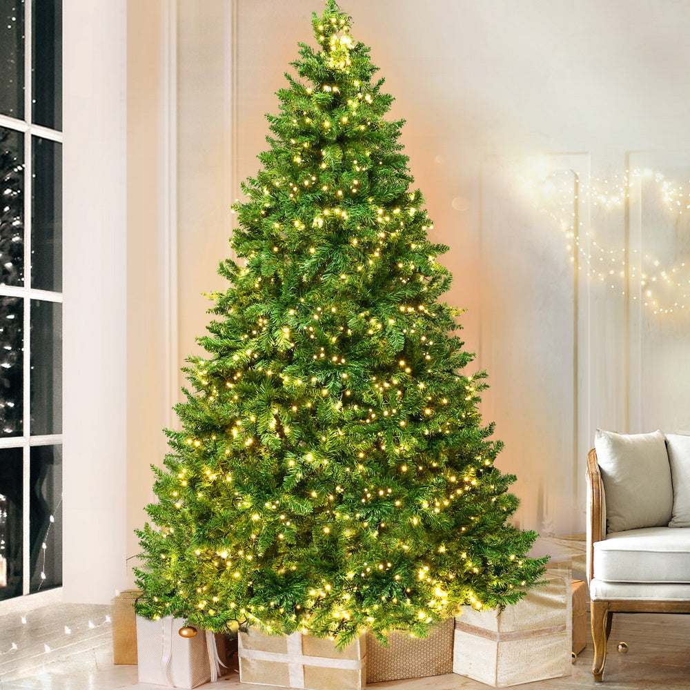 2.4m Pre-Lit Christmas Tree – 1,488 Warm White LEDs