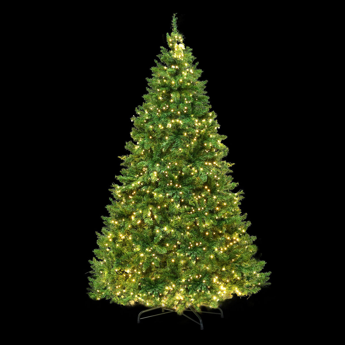 Pre-Lit Christmas Tree – 2.7m | 1,800 Warm White LEDs