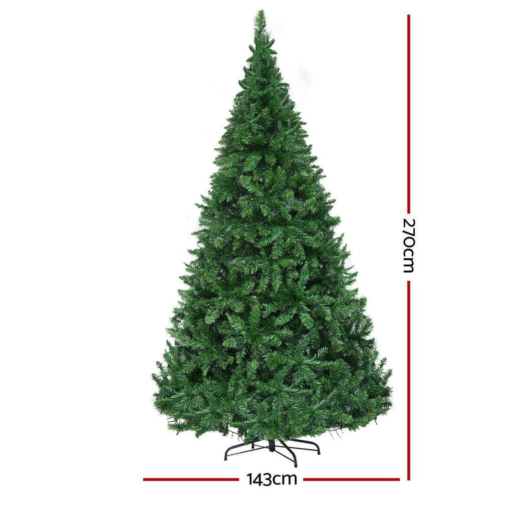 Pre-Lit Christmas Tree – 2.7m | 1,800 Warm White LEDs