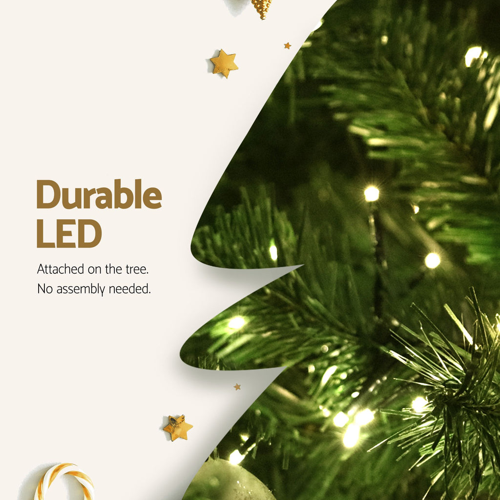 Pre-Lit Christmas Tree – 2.7m | 1,800 Warm White LEDs