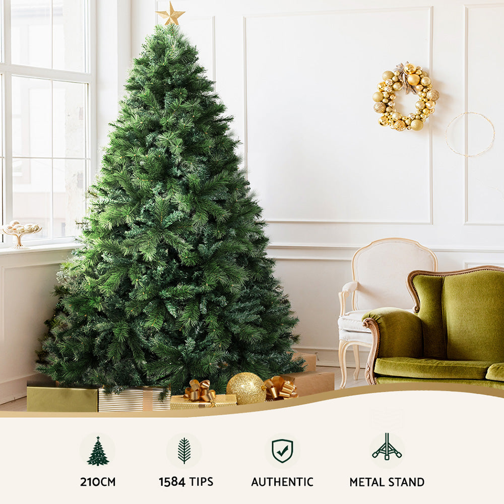 2.1m Full Pine Christmas Tree – 1,584 Tips