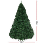 Jingle Jollys 2.1m Pre-Lit Christmas Tree – 2,800 Multi-Coloured LEDs