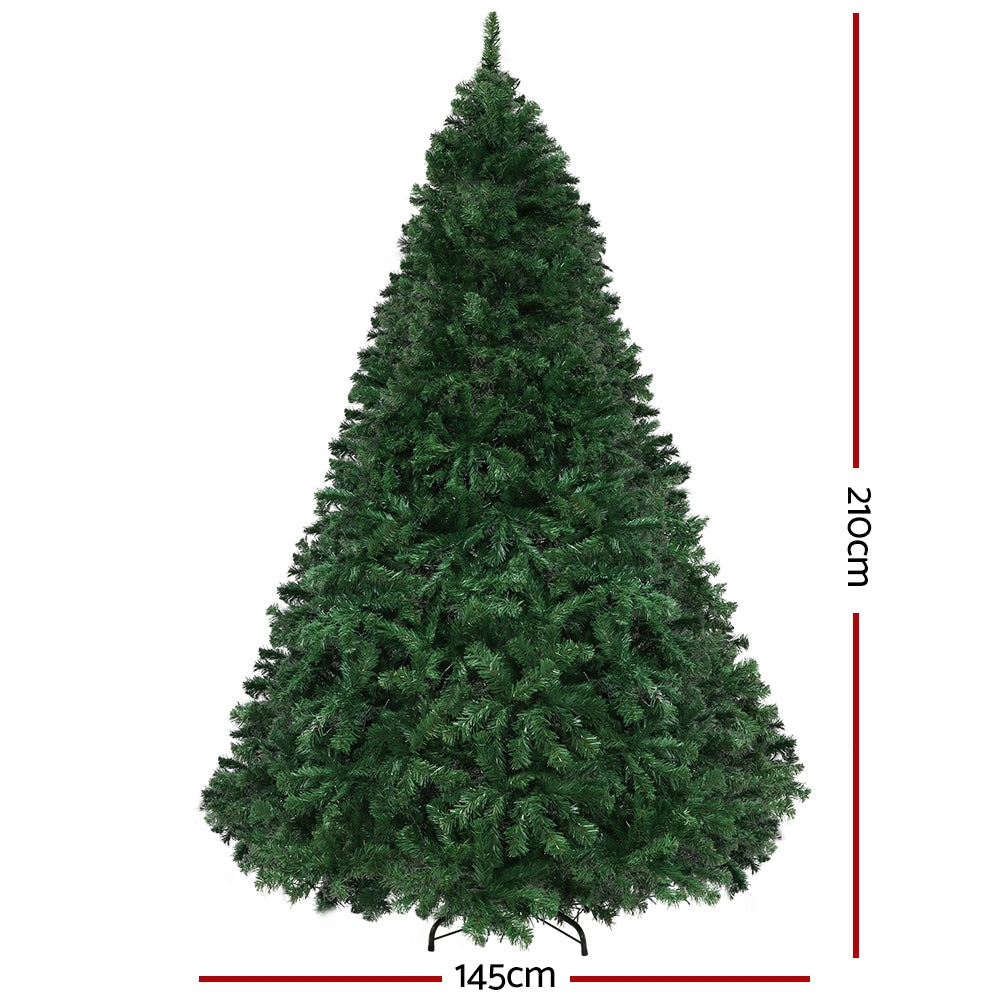 Jingle Jollys 2.1m Pre-Lit Christmas Tree – 2,800 Multi-Coloured LEDs