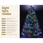 Jingle Jollys 2.1m Pre-Lit Christmas Tree – 2,800 Multi-Coloured LEDs