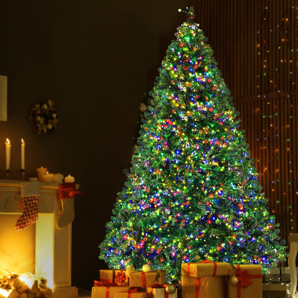 Jingle Jollys 2.1m Pre-Lit Christmas Tree – 2,800 Multi-Coloured LEDs