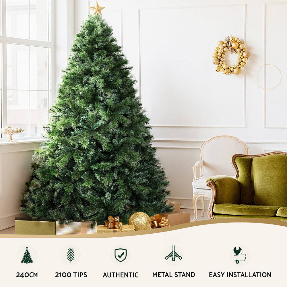 2.4m Full Pine Christmas Tree – 2,100 Tips