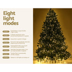 Jingle Jollys 2.4m Pre-Lit Christmas Tree – 3,190 Warm White LEDs