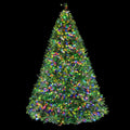 Dolly Pine-ton – 8ft Multi-Colour Pre-Lit Christmas Tree