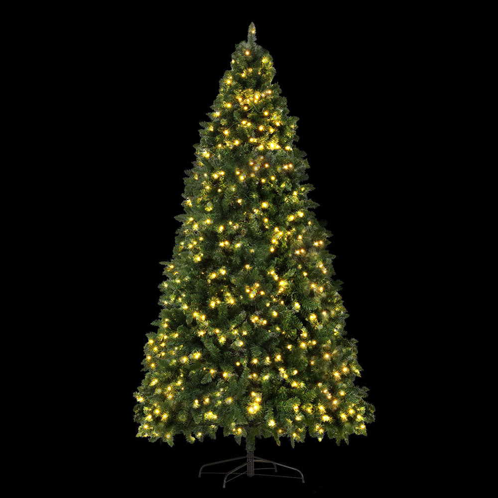 2.7m Pre-Lit Christmas Tree – 750 Warm White LEDs