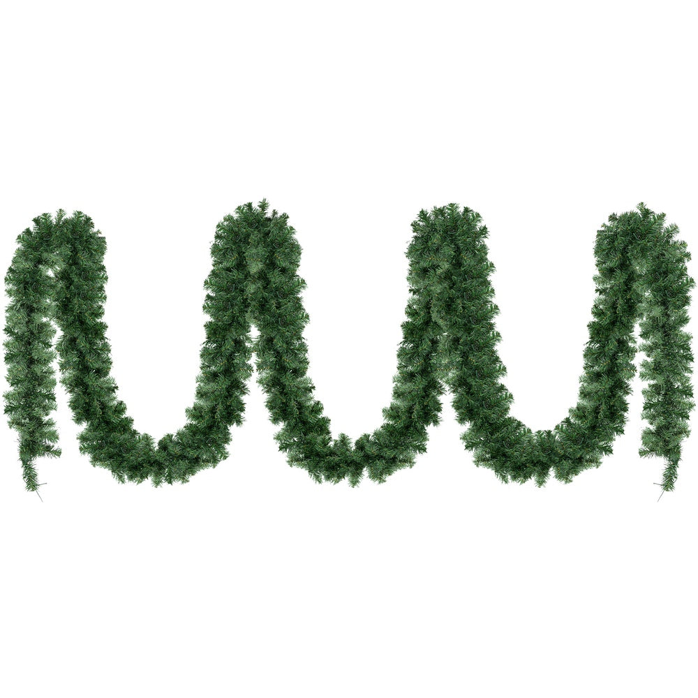 Jingle Jollys 20m Pre-Lit Christmas Garland – 300 Warm LEDs