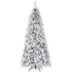 2.1m Snow-Flocked Pencil Christmas Tree – 350 Warm LEDs