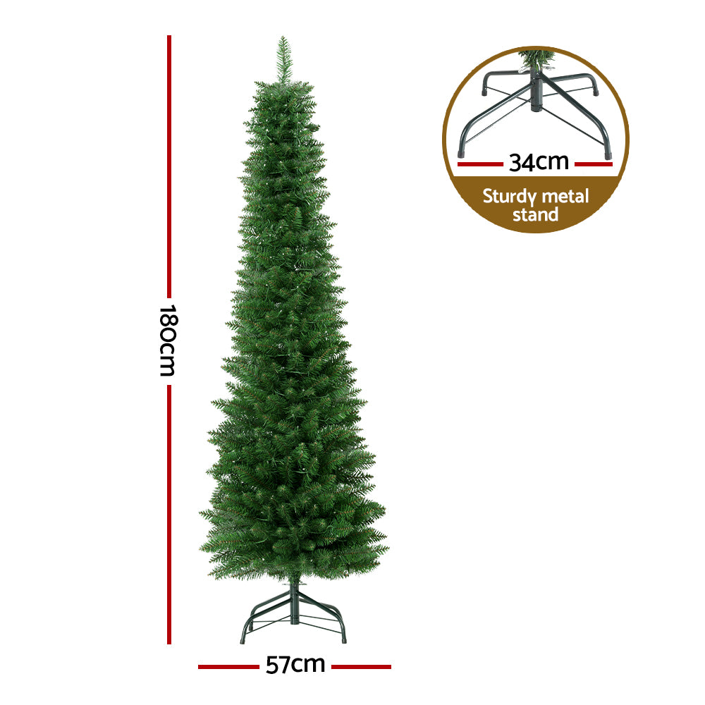 Pre-Lit Christmas Tree – 1.8m | 200 Warm LED Lights