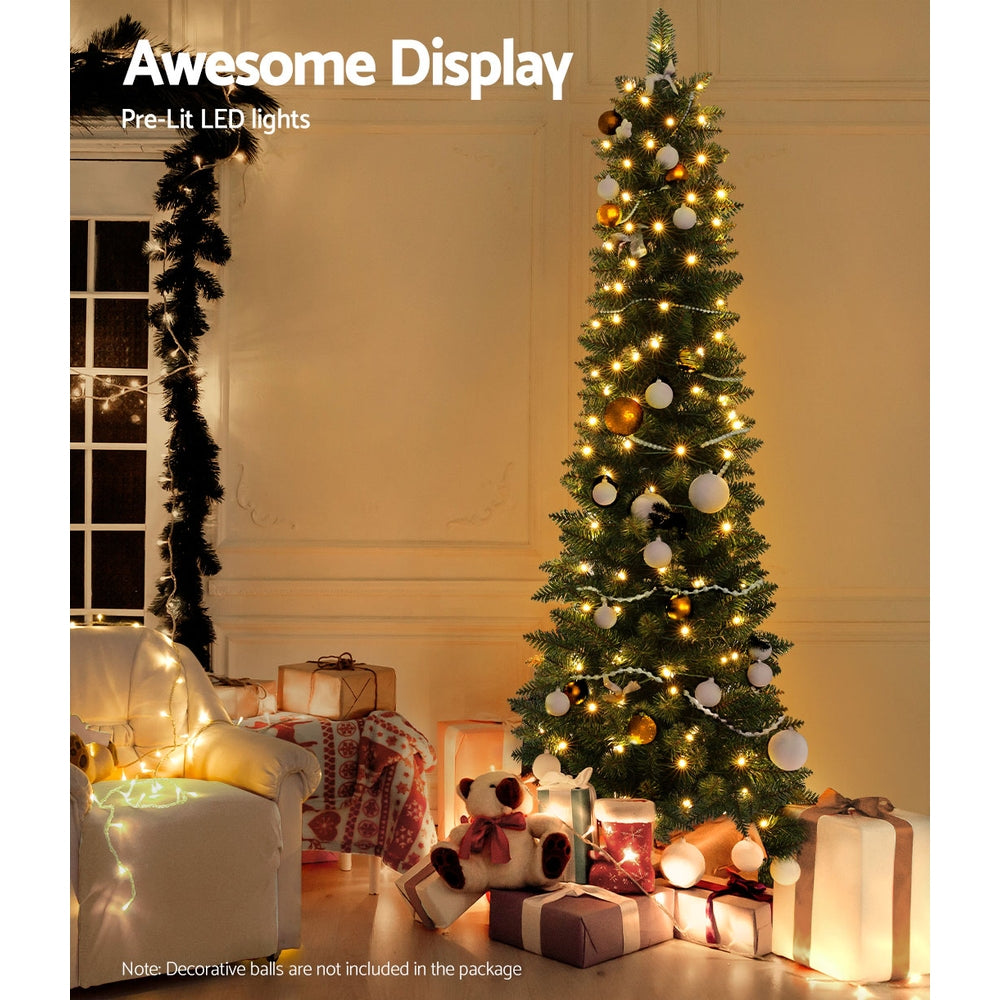 Pre-Lit Christmas Tree – 1.8m | 200 Warm LED Lights