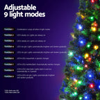 Jingle Jollys 1.8M Pre-lit Christmas Tree 8 Mode Multi Colour 200 LED Light Xmas