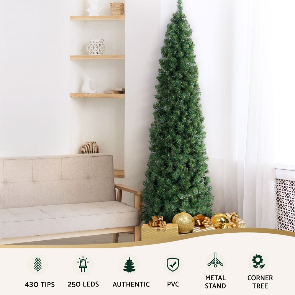 Christmas Tree 2.1m Corner Xmas Tree – 430 Tips