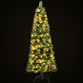 Jingle Jollys Christmas Tree 1.8M LED Xmas Tree Party Decorations Red Barries