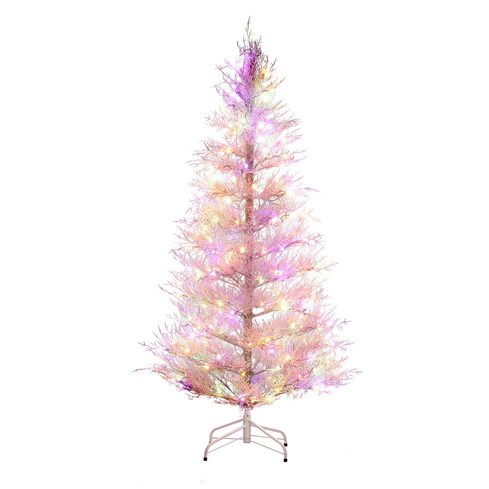 Jingle Jollys 1.8M LED Christmas Tree 8 Modes Adjustable Multi Color Light Snowy