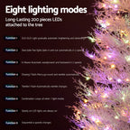 Jingle Jollys 1.8M LED Christmas Tree 8 Modes Adjustable Multi Color Light Snowy
