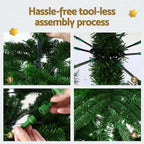 2.1m Sparse Pre-Lit Christmas Tree – 400 Warm White LEDs