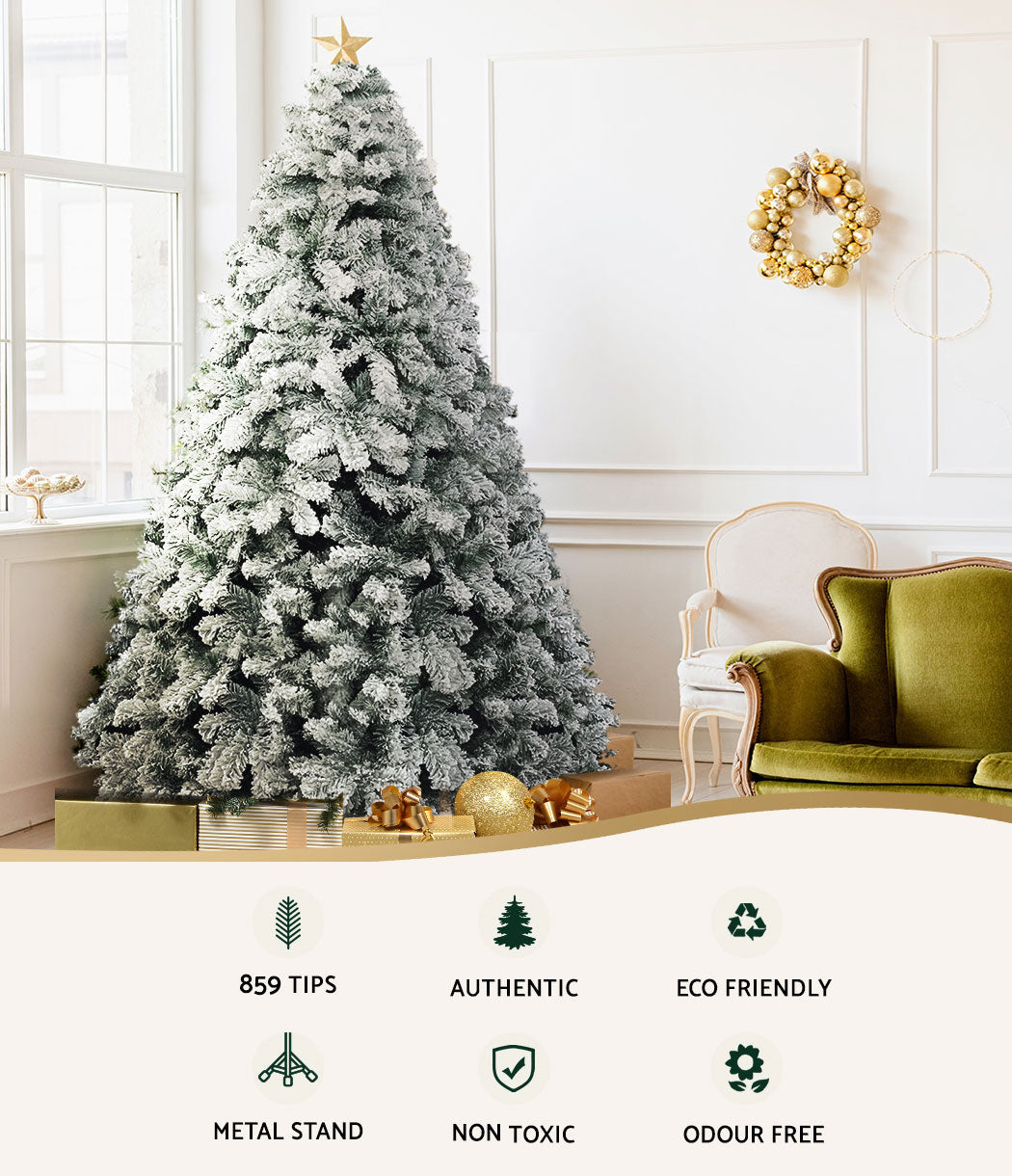 NNEDSZ Jingle Jollys Christmas Tree 2.1M Xmas Trees Decorations Snowy 859 Tips