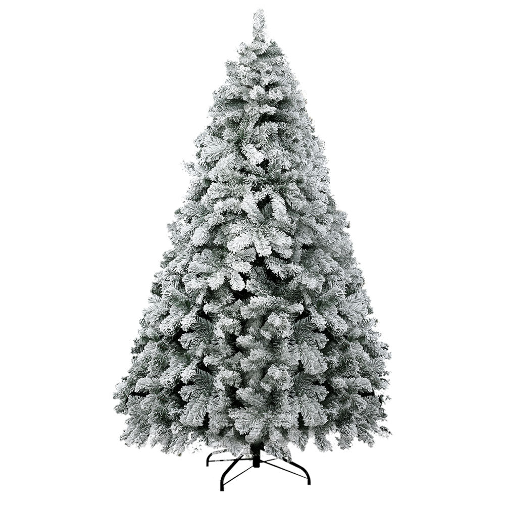 2.1m Snow-Flocked Christmas Tree – 780 Tips
