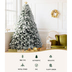 2.1m Snow-Flocked Christmas Tree – 780 Tips