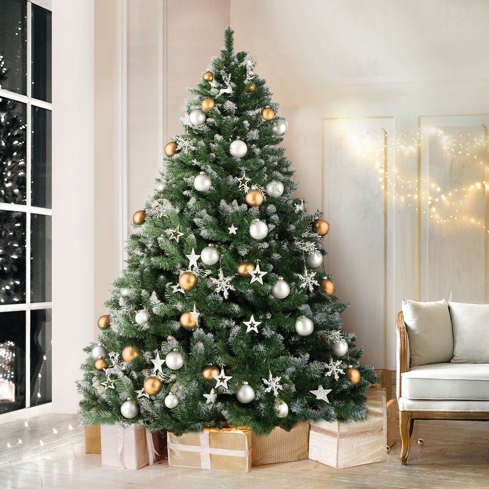 Jingle Jollys 2.1m Snowy Christmas Tree – 905 Tips
