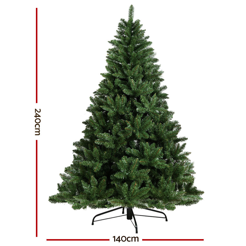 Christmas Tree 2.4m Green Xmas Tree – 1,225 Tips