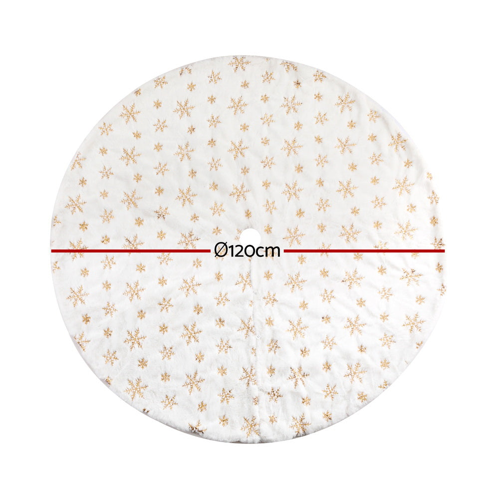 Jingle Jollys Christmas Tree Skirt – Snowflake | 120cm
