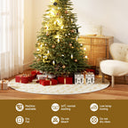 Jingle Jollys Christmas Tree Skirt – Snowflake | 120cm