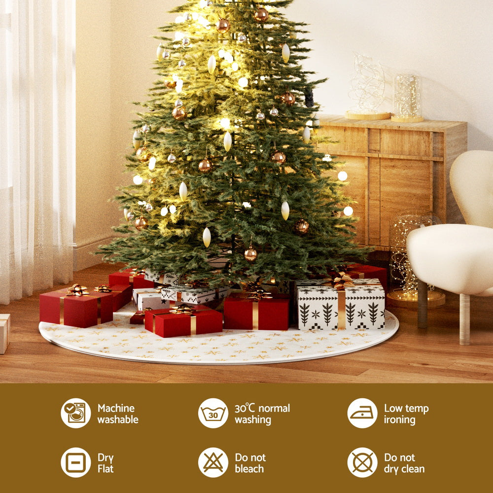 Jingle Jollys Christmas Tree Skirt – Snowflake | 90cm