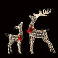 Pre-Lit Reindeer Pair – 170 Warm White LEDs