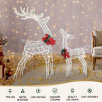 Pre-Lit Reindeer Pair – 170 Warm White LEDs