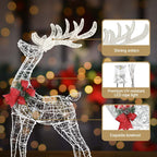 Pre-Lit Reindeer Pair – 170 Warm White LEDs