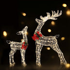 Pre-Lit Reindeer Pair – 170 Warm White LEDs