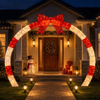 Jingle Jollys 2.5m Pre-Lit Christmas Archway – 330 Warm White LEDs