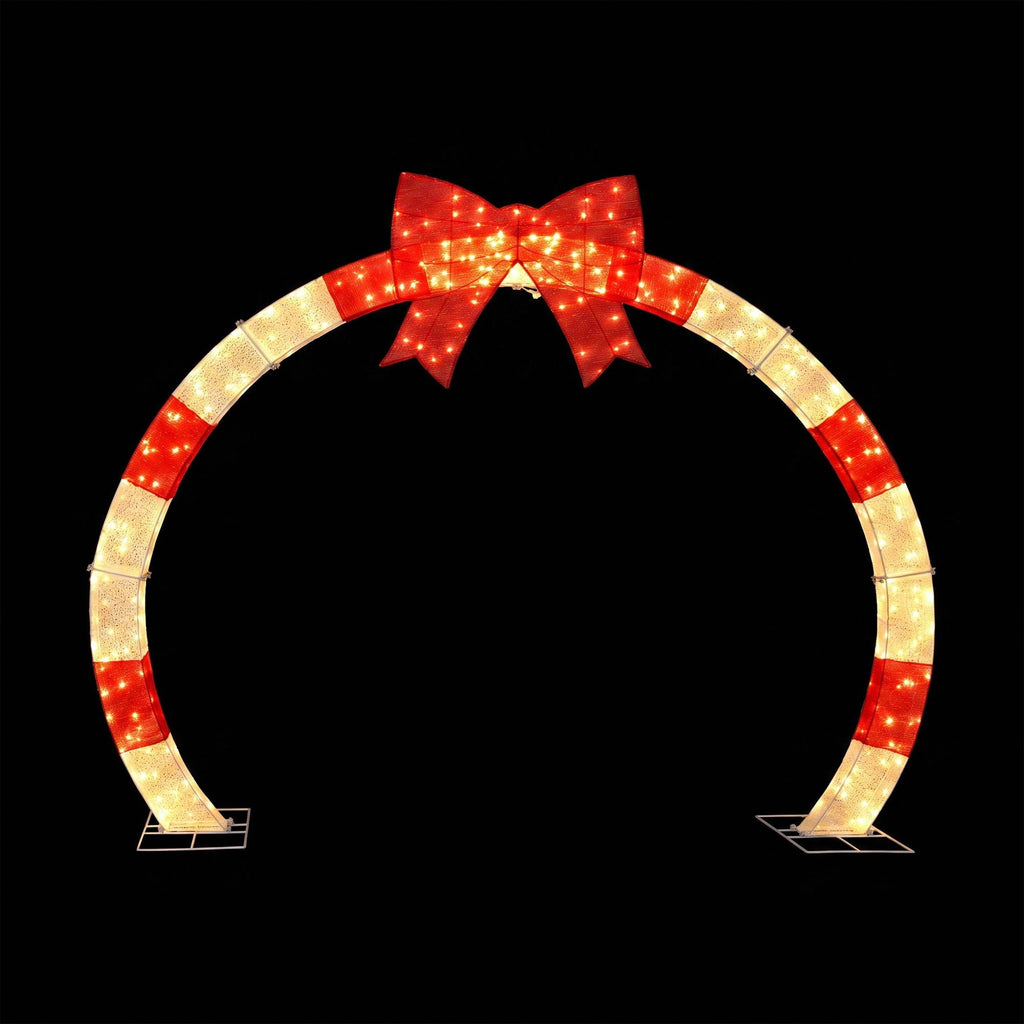 Jingle Jollys 2.5m Pre-Lit Christmas Archway – 330 Warm White LEDs