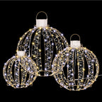 Set of 3 Light-Up Christmas Balls – 360 LEDs
