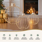 Set of 3 Pre-Lit Christmas Light Balls – 320 Warm White LEDs