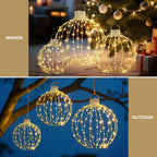 Set of 3 Pre-Lit Christmas Light Balls – 320 Warm White LEDs