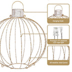 Set of 3 Pre-Lit Christmas Light Balls – 320 Warm White LEDs