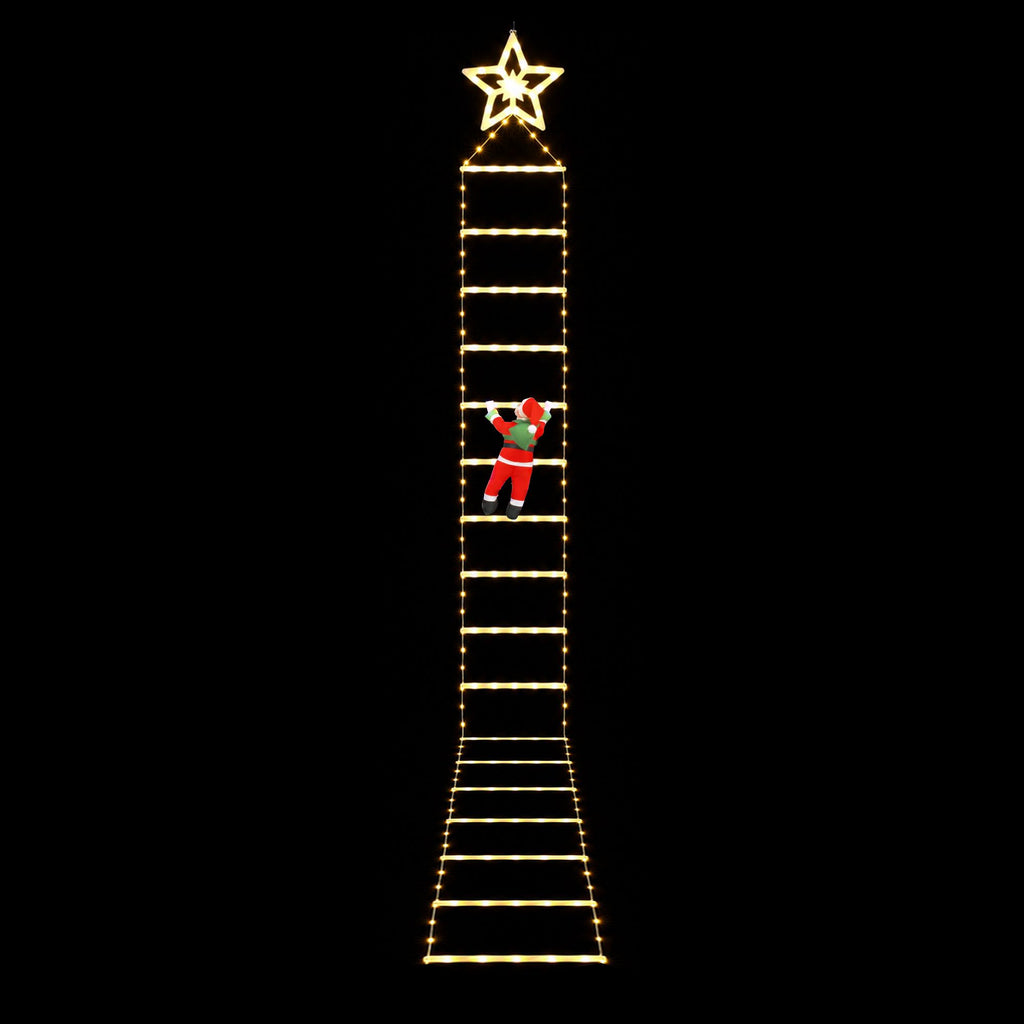 3.4m Santa Ladder Christmas Lights – 328 Warm White LEDs