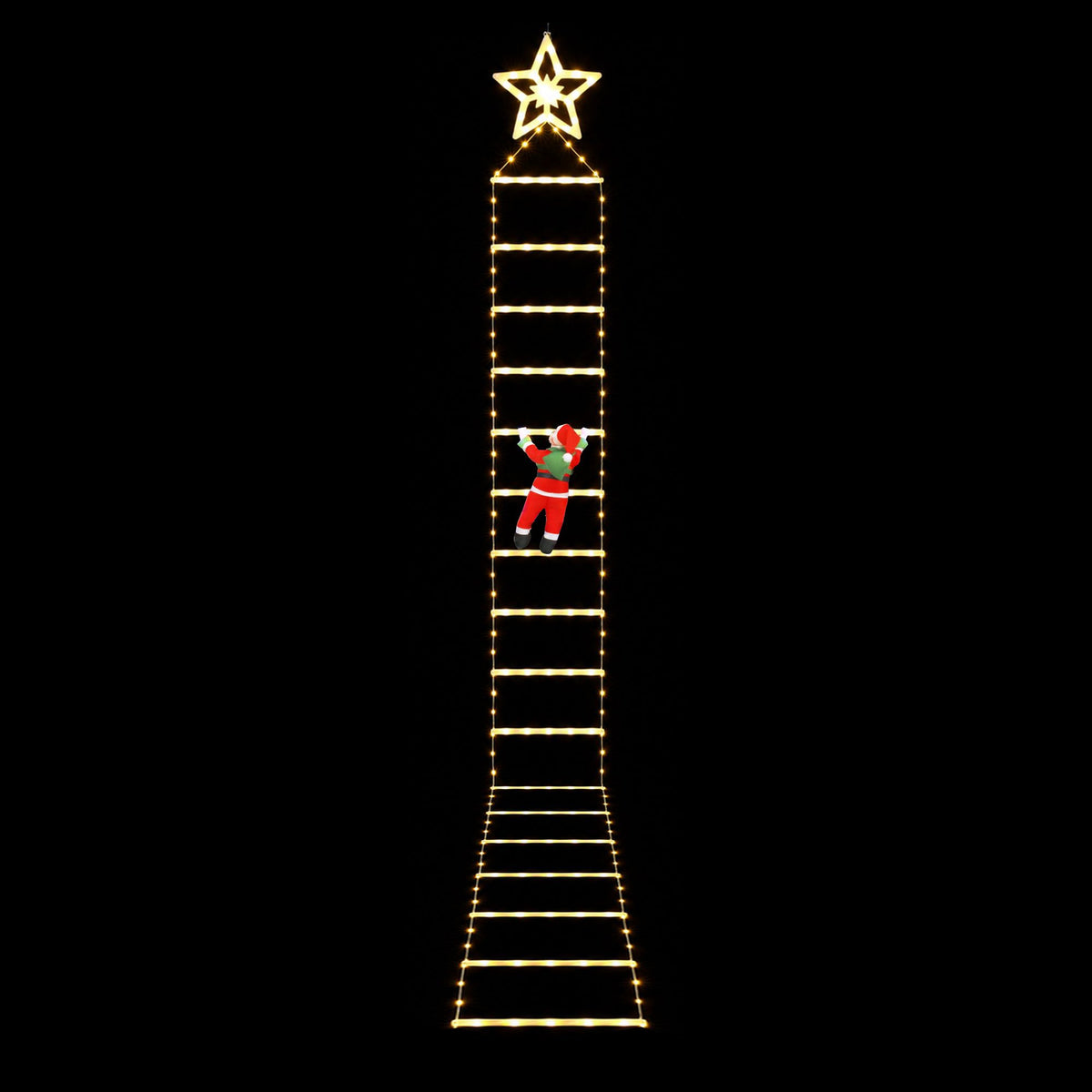 3.4m Santa Ladder Christmas Lights – 328 Warm White LEDs