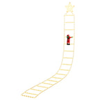 3.4m Santa Ladder Christmas Lights – 328 Warm White LEDs