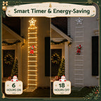 3.4m Santa Ladder Christmas Lights – 328 Warm White LEDs