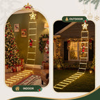 3.4m Santa Ladder Christmas Lights – 328 Warm White LEDs