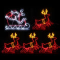Santa & Reindeer Sleigh LED Display – 806 Multi-Colour LEDs