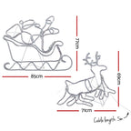 Santa & Reindeer Sleigh LED Display – 806 Multi-Colour LEDs
