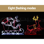 Santa & Reindeer Sleigh LED Display – 806 Multi-Colour LEDs