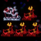 Santa & Reindeer Sleigh LED Display – 806 Multi-Colour LEDs